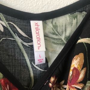 Tropical print romper